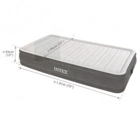 Матрас надувной "Comfort-Plush Twin", со встроен. насосом 220V, 99х191х33 см