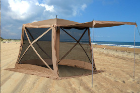 Шатер HIGASHI Pyramid Mesh Sand