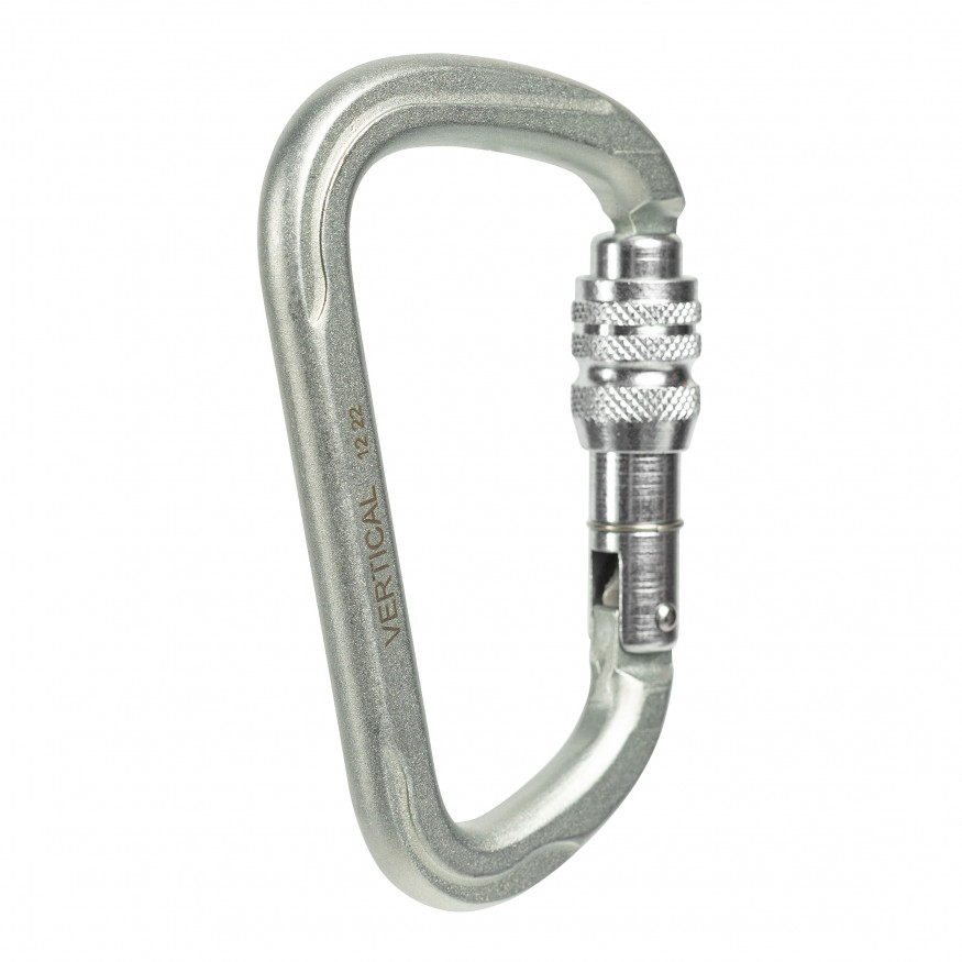 Карабин стальной люкс с муфтой, keylock, Вертикаль