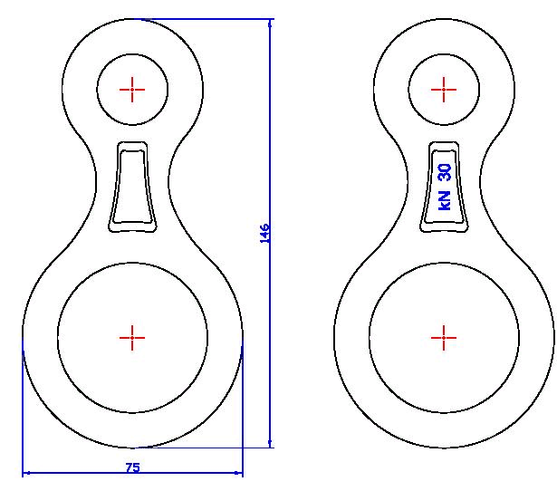 Восьмерка классическая 3500 кг дюралевая