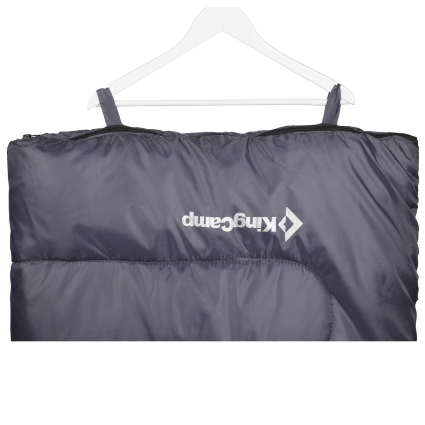 Спальный мешок Oxygen +8С серый, правый King Camp