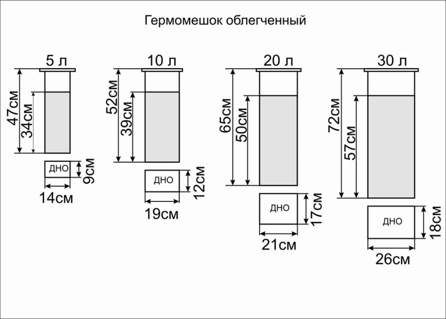 Гермомешок Век облегченный 10л