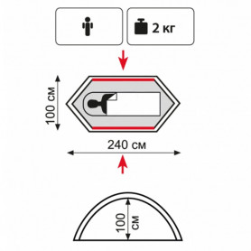 Трекинговая палатка "Hurricane 1"