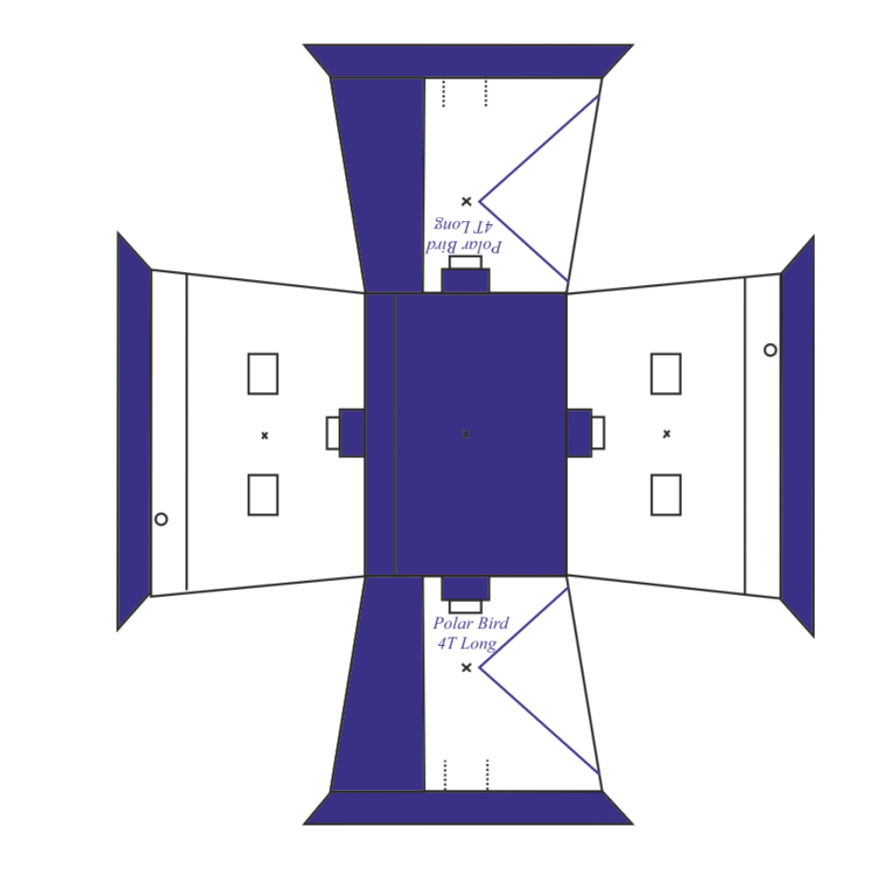 Палатка Polar Bird 4Т long Компакт, четырехместная, трехслойная