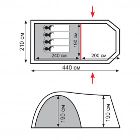Палатка Catawba 4 v2, Totem