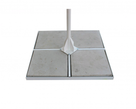 Зонт круглый (d=4м, 8 спиц) сталь, с воланом