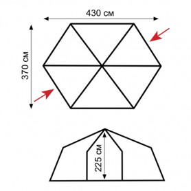Палатка-шатер Mosquito blue, Tramp