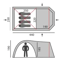 Палатка Osprey 4 зеленая, Btrace