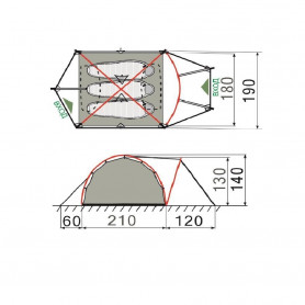 Палатка RockLand Pamir 3 v2, трехместная Alu