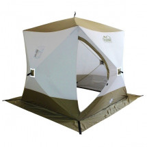 Палатка КУБ 4 (однослойная), 2,1x2,1 м, PU 1000, оливковый-белый
