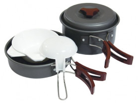 Набор посуды из анодированного алюминия на 1-2 персоны