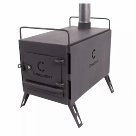 Печь походная Heavy большая (с экранами, угловыми трубами, грибком), сталь 2 мм, Следопыт